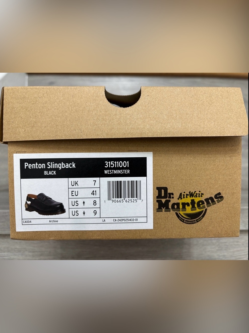 Dr Martens Penton Slingback Unisex Mules Black Westminster Penny Loafers W9 M8 - Picture 15 of 16